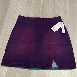 Target wild fable purple and pink denim skirt